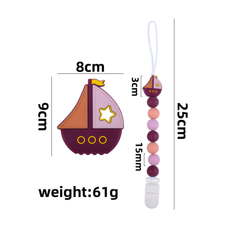 Bebé colorido de silicona vela juguete mordedor bebé Cadena de chupete de silicona AliExpress Venta caliente teether traje