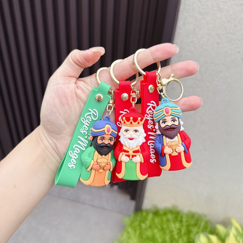 Cross-Border Oriental Three Doctors Keychain Pendant Cartoon Three Kings Day Children's Gift Backpack Car Decoration Small Gift Cross-Border Oriental Three Doctors Keychain Pendant Cartoon Three Kings Day Children's Gift Backpack Car Decoration Small Gift