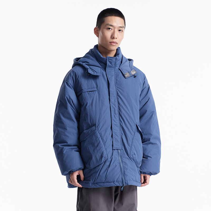 Winter solid three dimensional Japanese retro down jacket with…