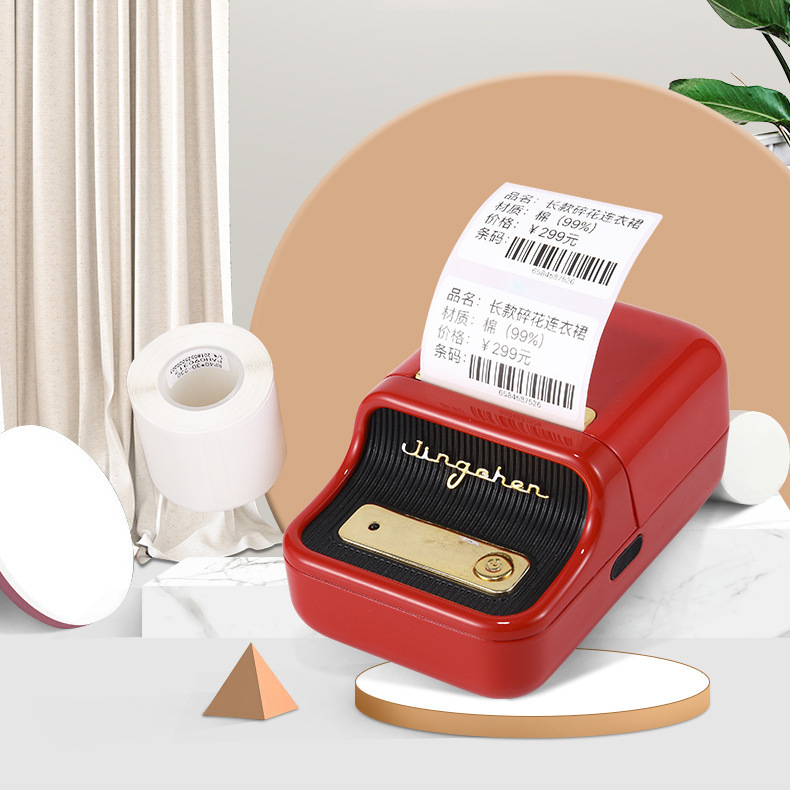 Papel de etiquetas térmicas autoadhesivas Jingchen B1 para máquina de etiquetas, papel de código de barras, resistente al agua, resistente a los arañazos, transparente, opcional.