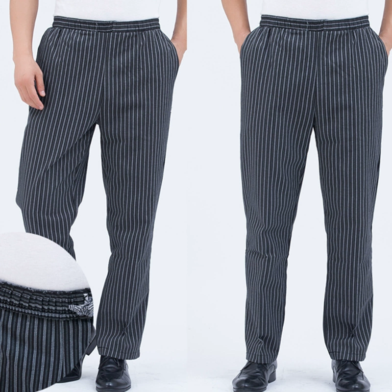 Кухня шеф-повар рабочие брюки мужские осенне-зимние брючные комбинезоны брюки отель свободные грязеотталкивающие брюки шеф-повара черные кухня