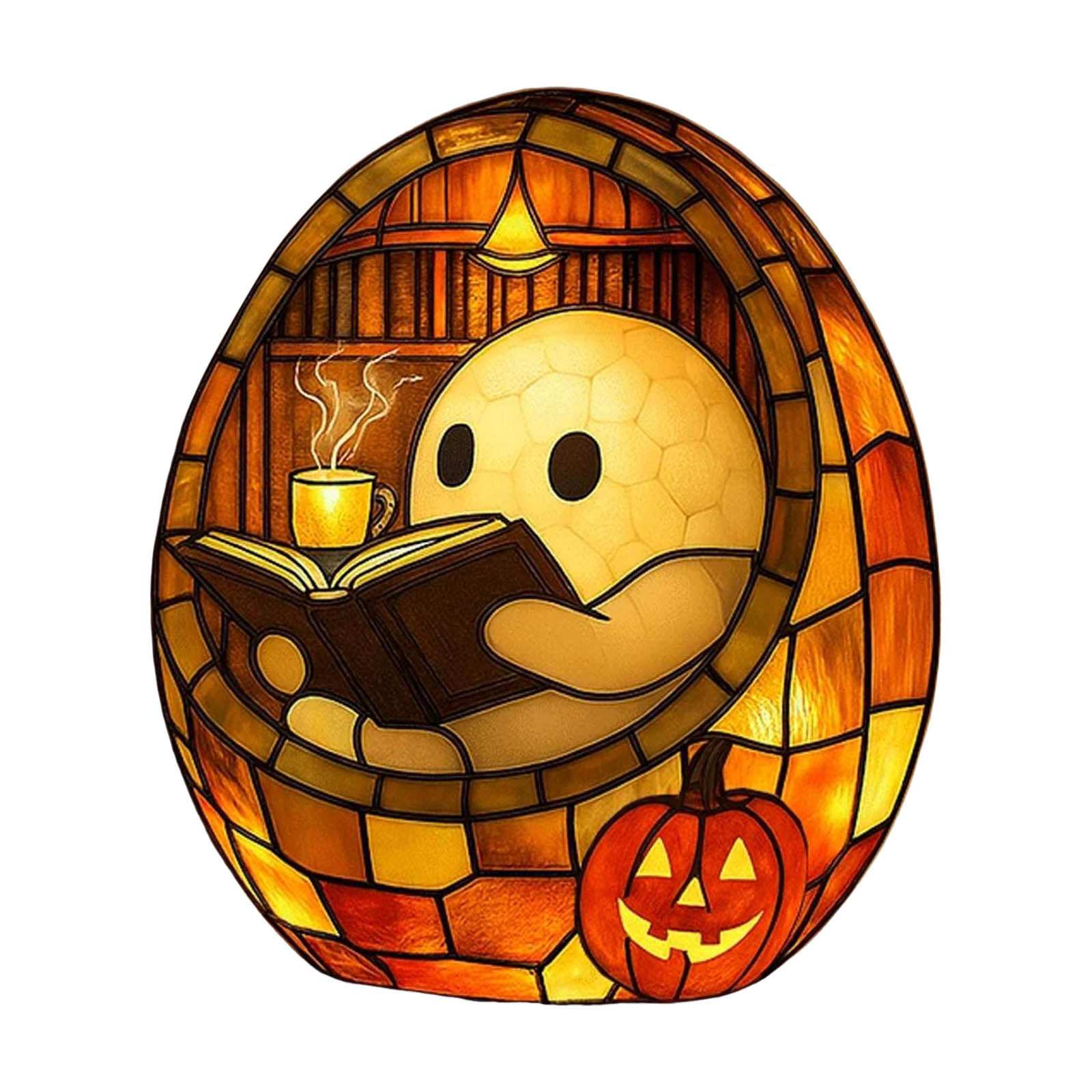 Nuevo producto transfronterizo Acrílico 2D Halloween Creative Egg Egg Ghost Decoración Colgante image 2