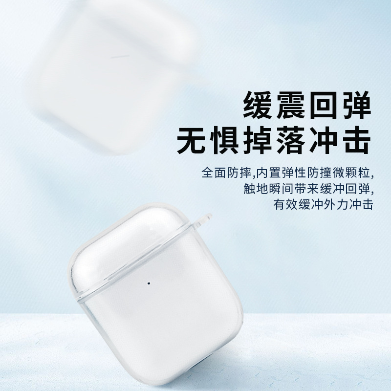 AirPods Pro 3 ワイヤレスBluetoothイヤホン用保護ケース TPU透明クリア Appleイヤホンケース カスタマイズ可能|undefined