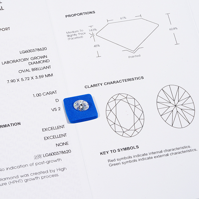 22g Weight Diamonds Classification 1 Piece Quantity Holiday, Daily Occasion Geometric Pattern Women's Gender Simple Style, Classic Style Style IGI Diamond Wholesale Laboratory Hphtcvd Henan Artificial Diamond Cultivation Diamond Factory D Color Perfect Circle Artificial Diamond 6