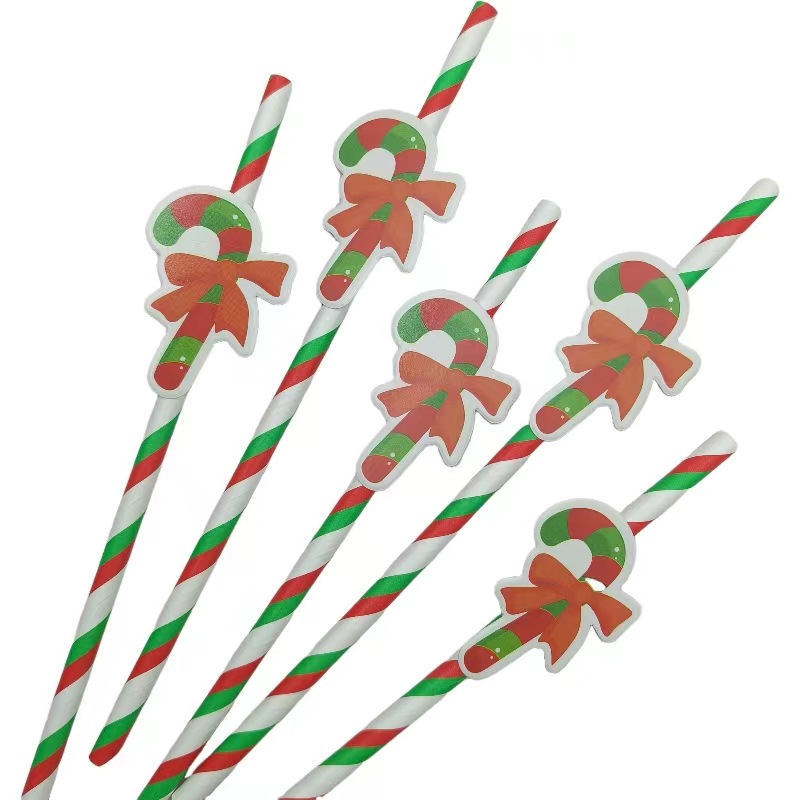 Papá Noel Papá Noel muñeco de nieve fiesta decoración postre pastel cóctel bebida paja image 12