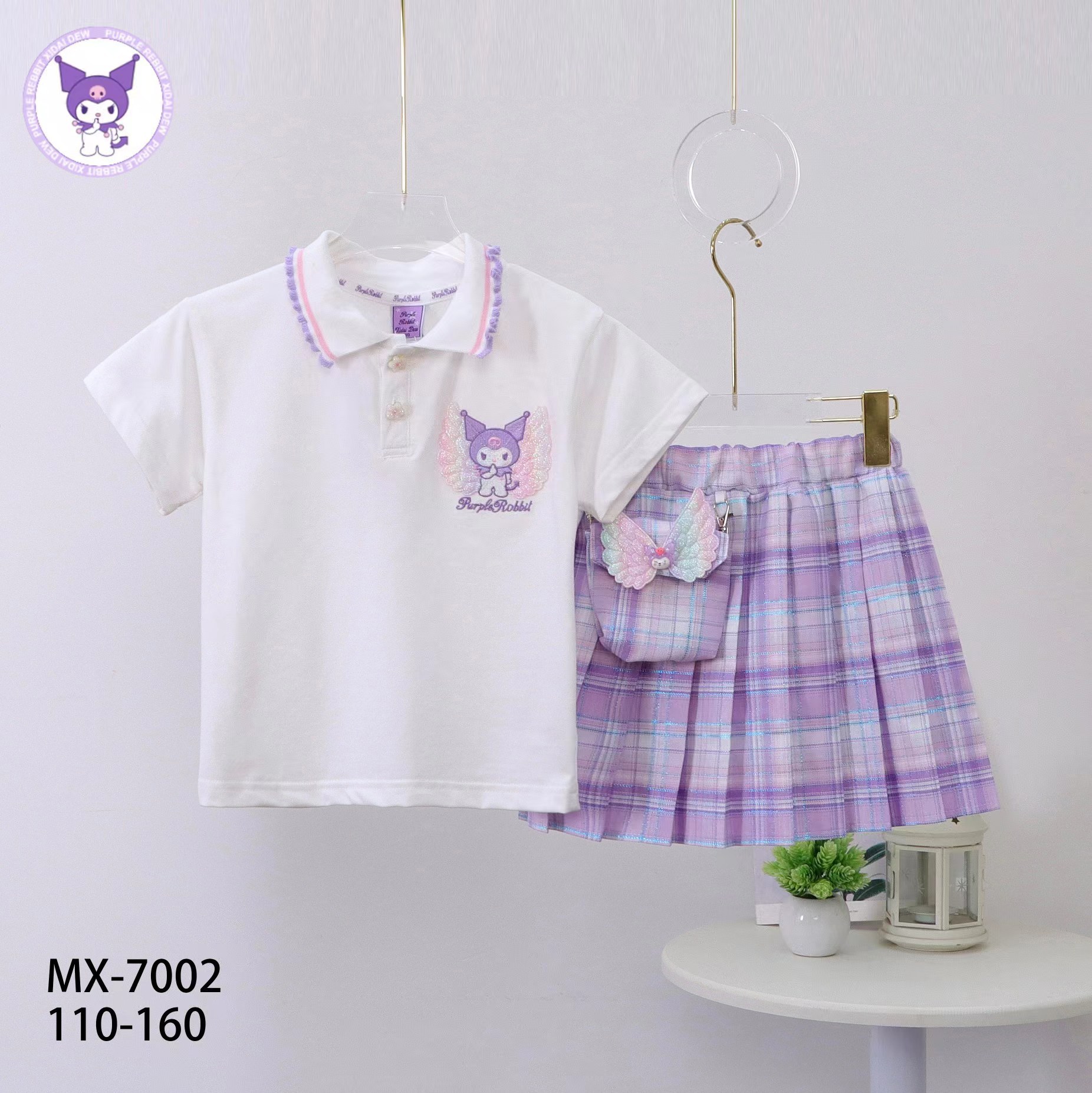 Mädchen Sanrio Polo Kragen Rock Set Sommer Für Große Kinder_voghion.com
