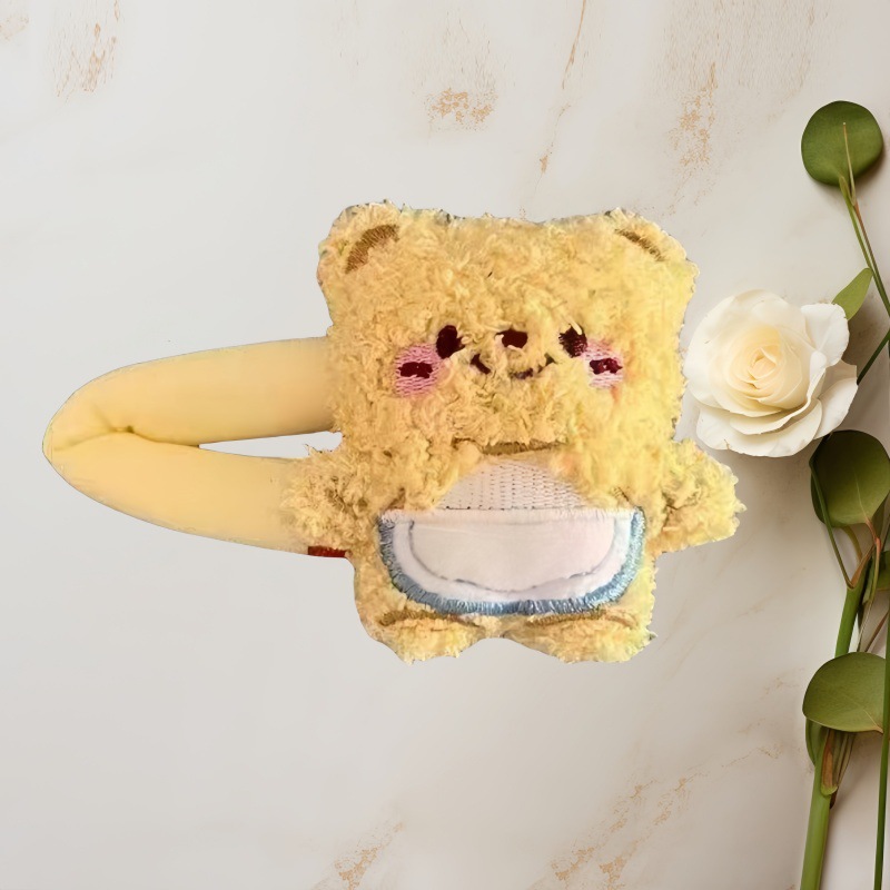 Mantequilla de dibujos animados oso peluche broche de cabello otoño invierno lindo chica frente fría cabello rotura frangeo BB clip lateral broche de cabello image 5