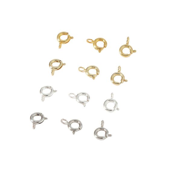 Copper Plated 14K Real Gold Color Preservation Spring Buckle Wholesale Handmade DIY Bracelet Necklace Buckle Head Accessories Lobster Buckle Coil Buckle