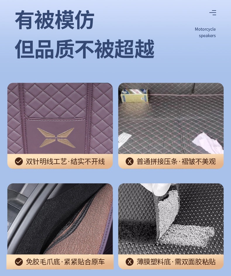 Suitable for 2020-2026 models of the XPeng P7, P7i, P7+, full-coverage trunk mat, thickened and wear-resistant