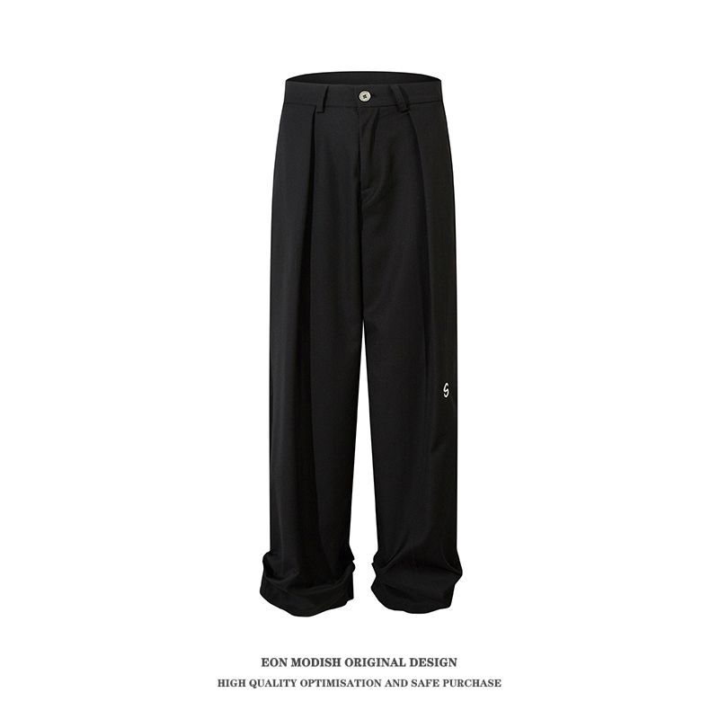 EONMODISH Homme 2024 Automne Nouveau Produit, niche jambe droite pantalon décontracté suspendu, pantalon, pantalon_voghion.com
