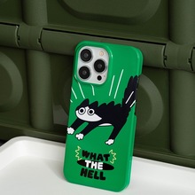 惊吓猫咪韩国菲林壳适用苹果1716/14手机壳iphone13promax 11全包