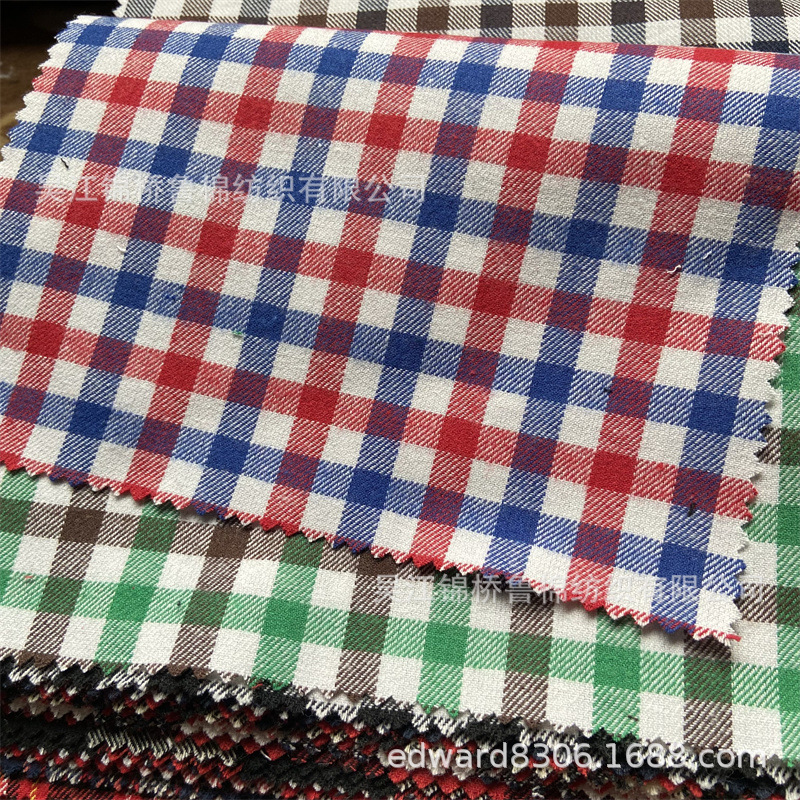 全棉色织拉绒衬衫布21*21 64*54加密法兰绒32/2*16加厚80*70拉毛