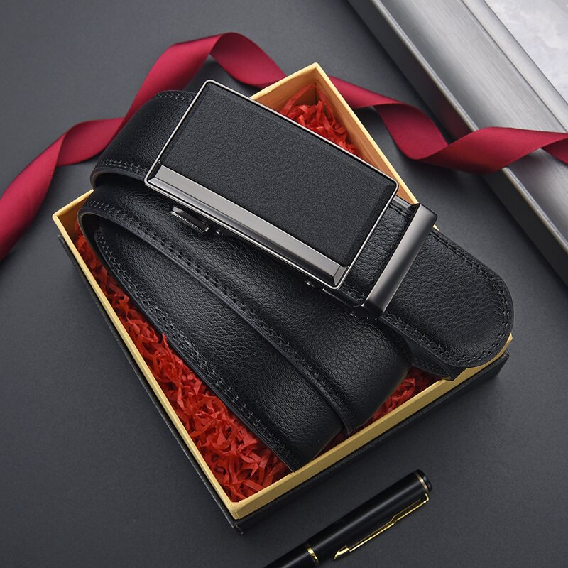 2025 New Matte Automatic Buckle Men Genuine Leather High-end Feel Men's Versatile Belt Waistband In Stock_voghion.com