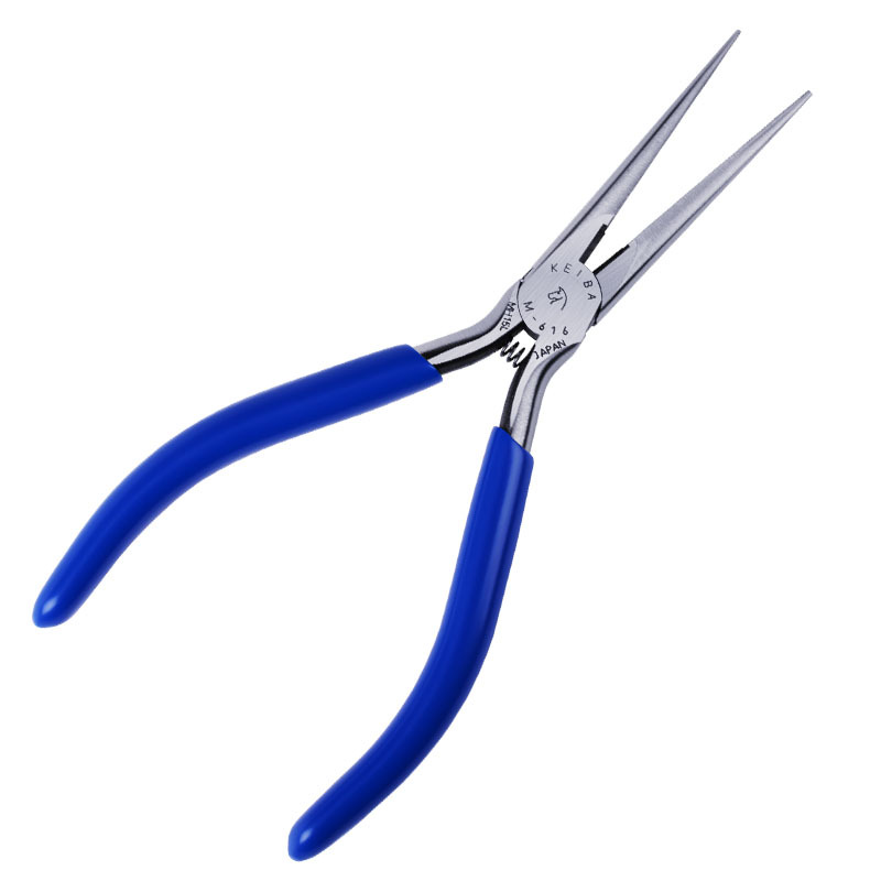 马牌M-616尖嘴钳专业级精密有牙长嘴钳子尖咀钳内斜齿6英寸150mm