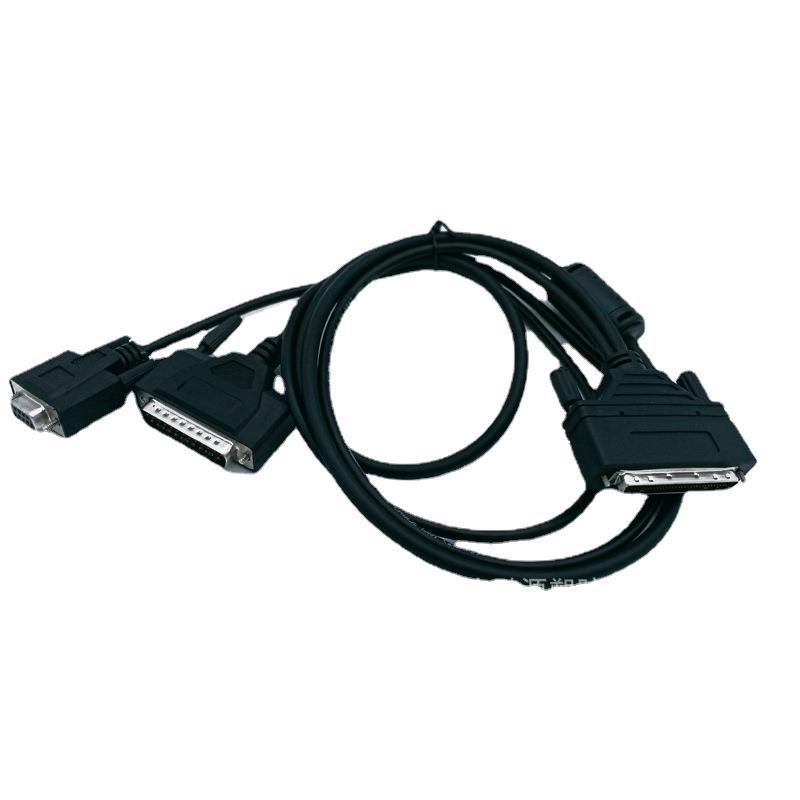 Serial Port Line Printing Cable HP-DB68M/DB25M+DB9F Single Ring Plug Nickel Plated 1M