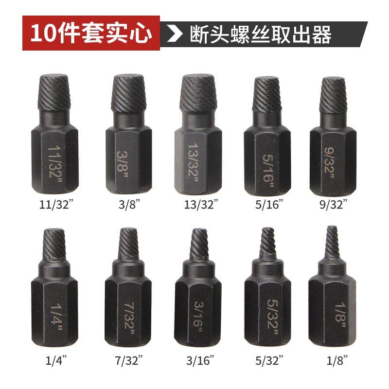 Extractor de tornillo británico de 25 piezas de cabeza rota herramienta de extractor de tornillo deslizante de rosca dañado
