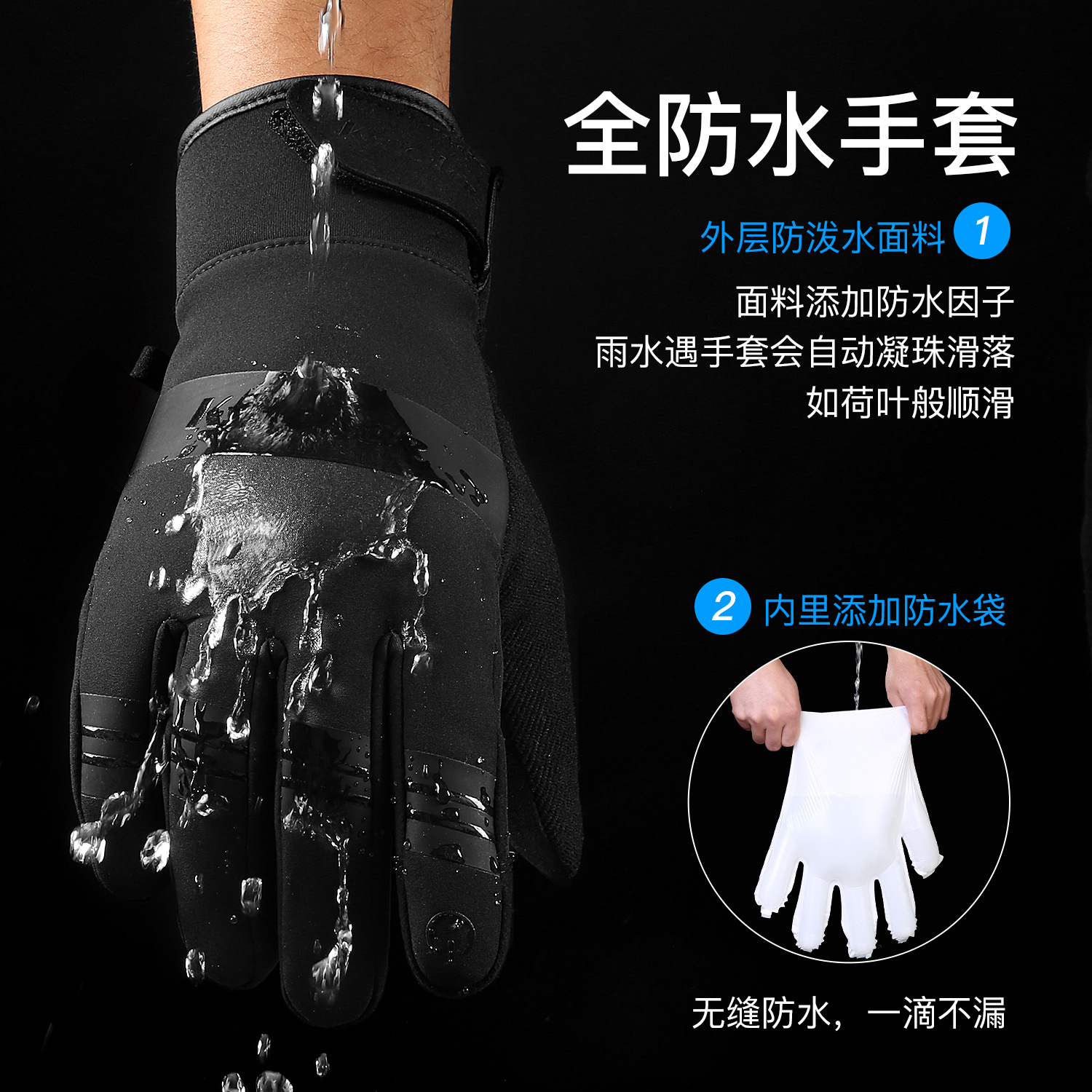 Otoño y invierno nuevos productos al aire libre 3M nuevo algodón caliente ciclismo antideslizante a prueba de viento guantes de esquí impermeables personalizados