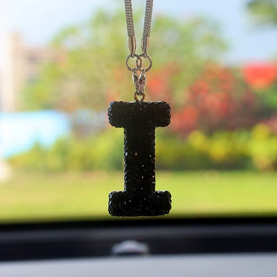 Pendant Car Interior Pendant High-End: Car hanging - i-letter-car-pendant-black