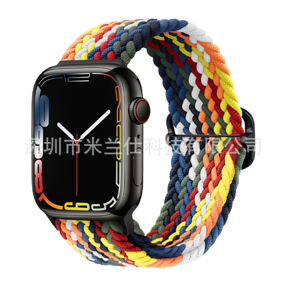 Nylon tejido para Apple iwatch456789 Apple ultra2 hebilla deslizante elástica S9 correa de reloj fabricante
