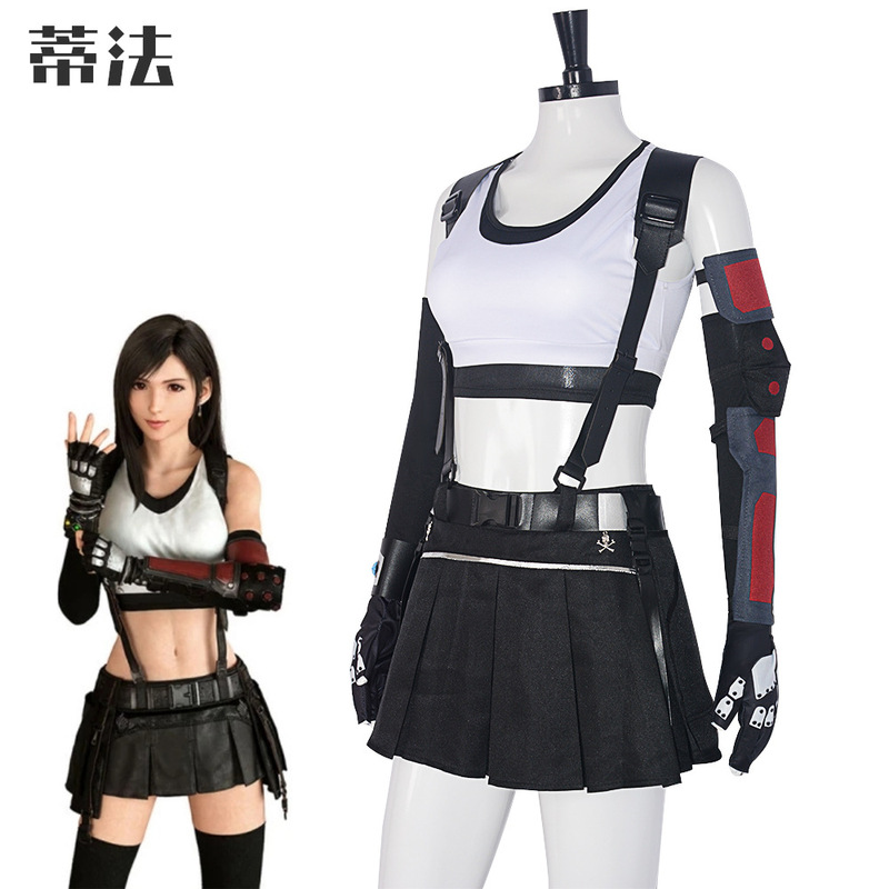 Final Fantasy Tifa Cosplay Costume Tifa Lockhart Cosplay Halloween Comic Convention Role Play Final Fantasy Tifa Cosplay Costume Tifa Lockhart Cosplay Halloween Comic Convention Role Play