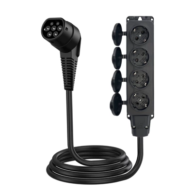 European Standard V2L Adapter Elektrikli avtomobil şarj stansiyaları - european-standard-plastic-model-18meuropean-version4-position-power-strip