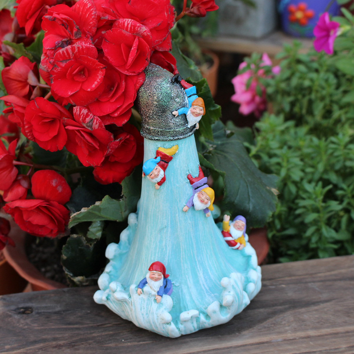  New Product Simulation Water Pipe Dwarf Water Ski Decoration Colorful Color Water Pipe Dwarf Sculpture Home Decoration Now