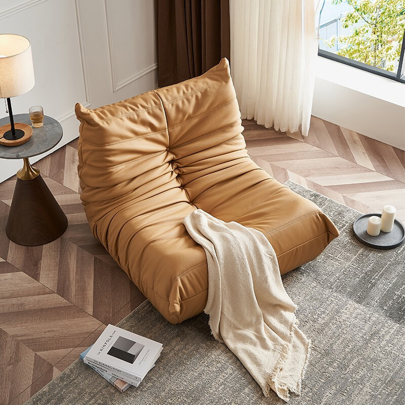 Sofá individual moderno tipo oruga, sofá de tela estilo italiano para sala de estar de apartamento pequeño, sillón para dormitorio, cómodo.