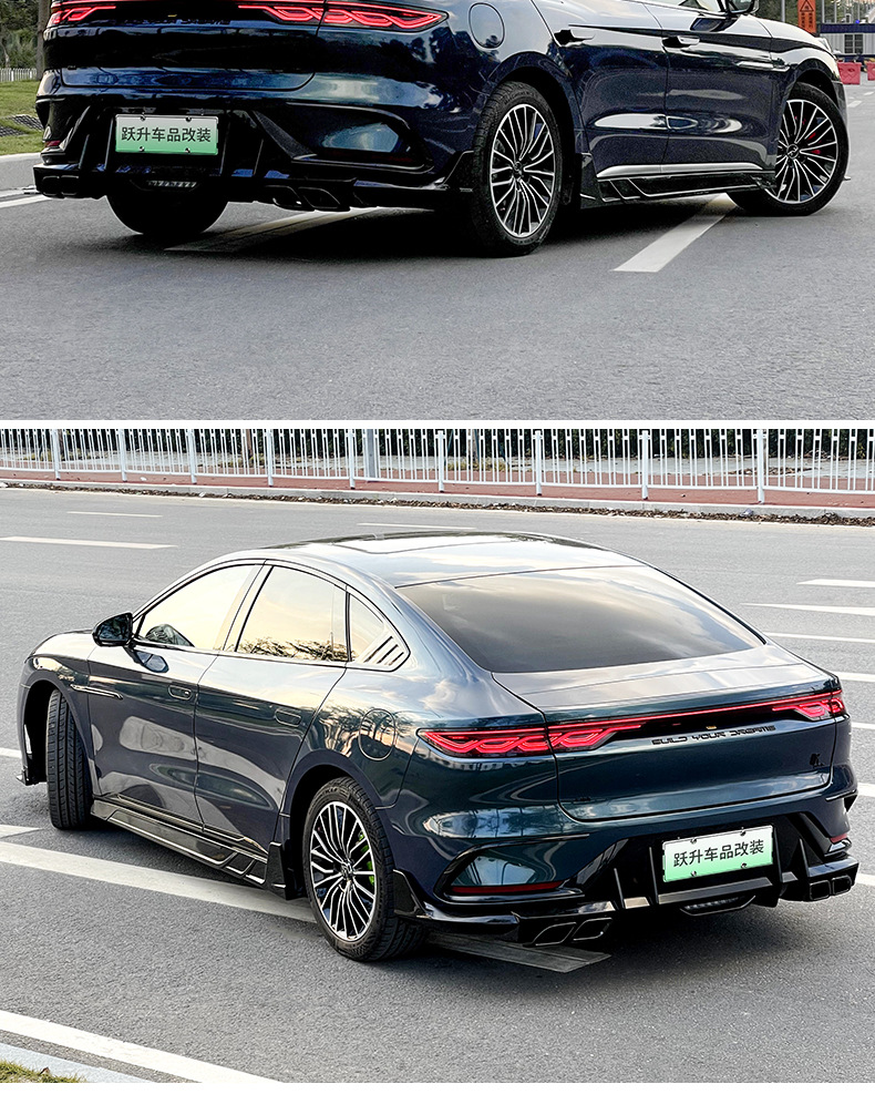 Applicable to 20-25 BYD Han dmi Black Samurai Appearance Kit EV Modified Appearance Blackening Decorative Sticker Accessories
