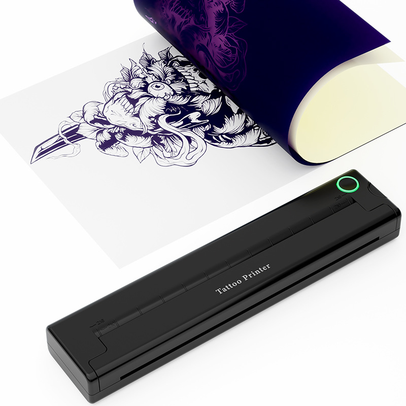 Mini Bluetooth Thermal Printer Office Printing Tattoo A4 Size Tattoo Printer Cross-border