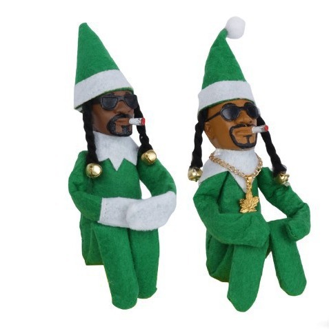 Muñecas de resina transfronterizas muñecas de felt negro Snoop on a Stoop Snoop curved Christmas Genie Doll