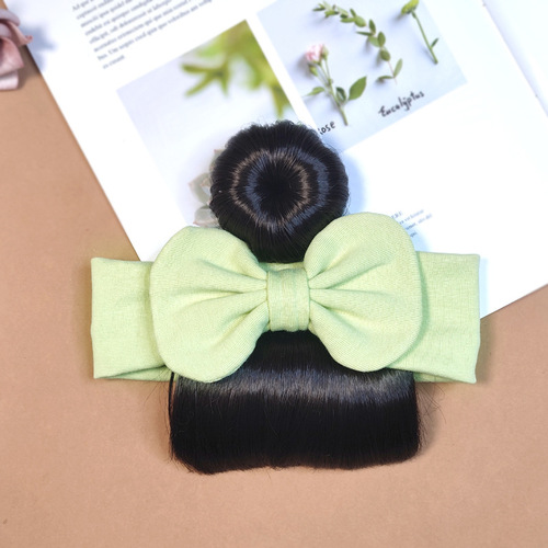 Ball head cotton hairband baby hairband fontanel protection bow headband baby hair accessories bangs wig children's accessories