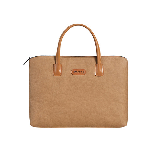 Bag water wash cowhide paper hand-held laptop bag for 14-inch 16-inch notebook inner bag large capacity computer office bag