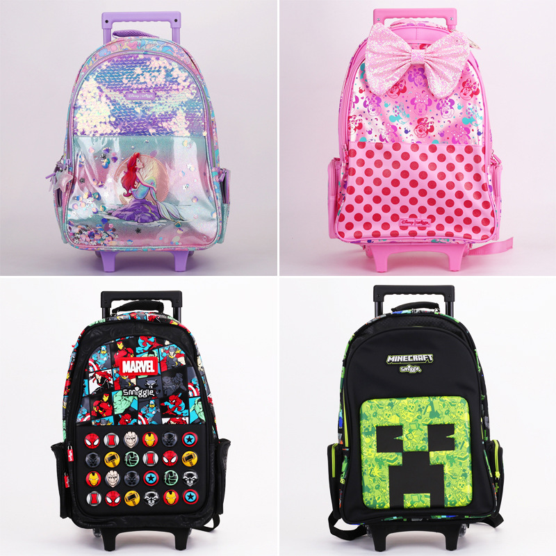 Mochila escolar australiana para estudiantes de primaria para aliviar la carga niña niña niña princesa bolsa de tracción de gran capacidad mochila seda flores