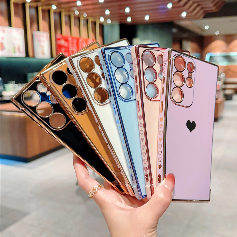 Electroplated Side Love A16 Cross-border Explosions S25U for Samsung s24 Phone Case galaxya25 All-inclusive S26 Electroplated Side Love A16 Cross-border Explosions S25U for Samsung s24 Phone Case galaxya25 All-inclusive S26