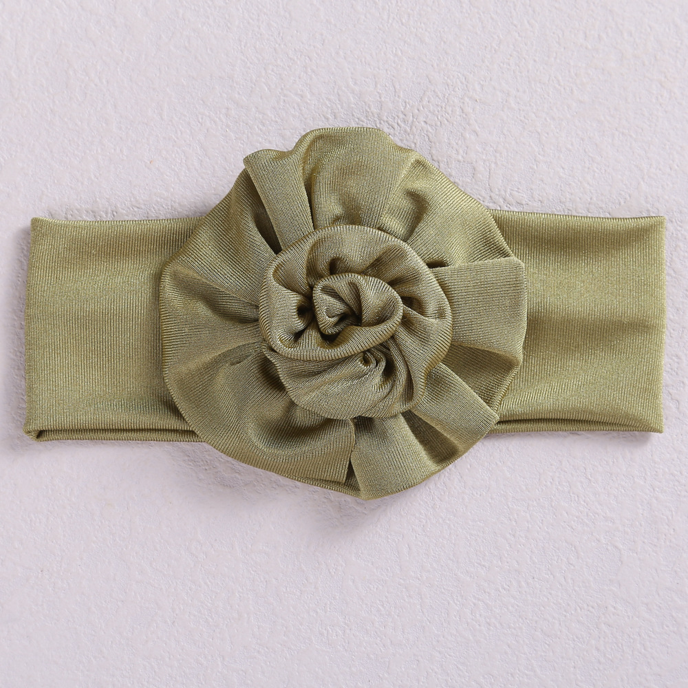 Amazon children's hair accessories European and American handmade three-dimensional flowers high elastic baby headband super soft baby fontanelle