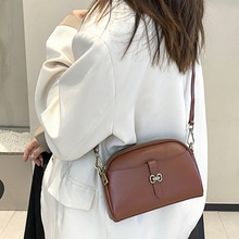 真皮包包2025新款时尚秋冬复古百搭单肩斜挎包爆款小方包油蜡皮