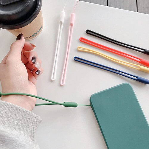 Silicone lanyard Creative wrist rope speaker U disk short sling hydration meter liquid feel silicone mobile phone lanyard