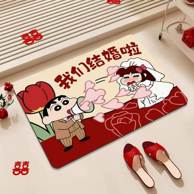 for wedding bathroom, water-absorbent and, Avtomobil döşəmə paspasları - calling-out-shin-chan-4060cmnew-diatom-mud