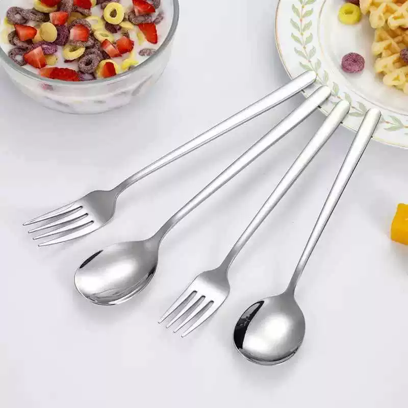 Стальная ложка, ручной вилка, столовые приборы, набор, палочка для dessert mixing?