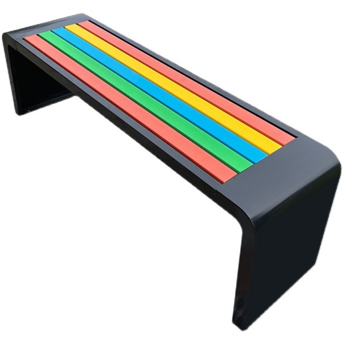 Park chair outdoor bench anti-corrosion plastic wood bench iron seat courtyard garden leisure open-air bench stainless steel