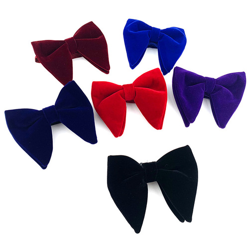 spring new fashionable velvet horn bow tie for men and women for wedding banquet bow tie