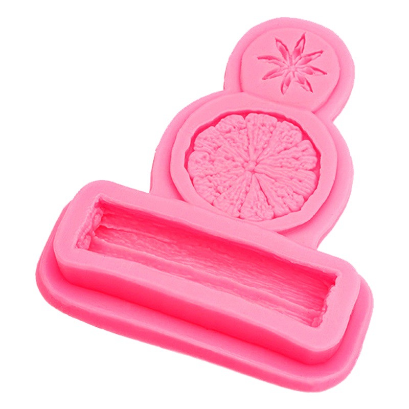 Limón seco octogonal Canela Especias modelado molde de silicona DIY fondant cake chocolate decoración Decoración