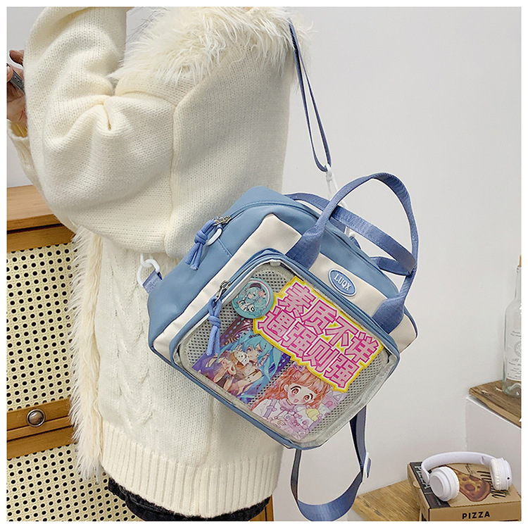 Cute and versatile pain bag, new large-capacity student commuting crossbody bag, Korean version hand-held transparent single-shoulder bag for women wholesale undefined