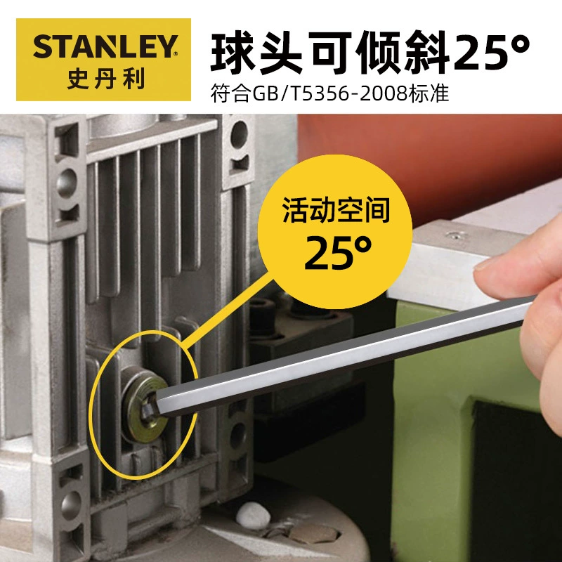 Наборы шестигранных ключей (Stanley), сталь S2, шарнирная головка и варианты с длинной ручкой