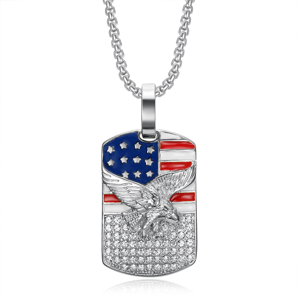 Titanium Steel Material Animal Pattern Hip-Hop Animal Titanium Steel Plating Men's Pendant Necklace