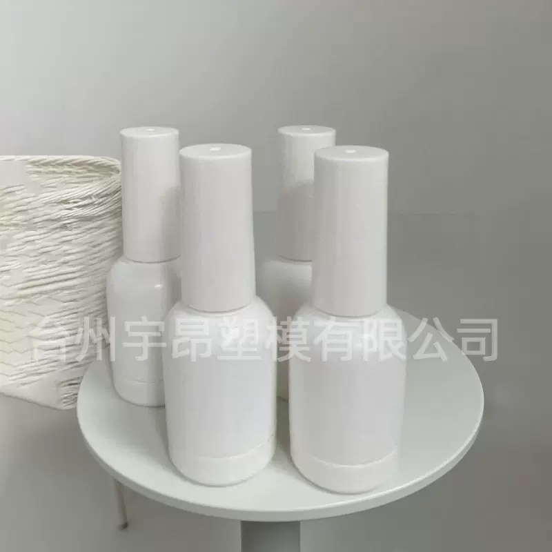 指甲油瓶15ml带毛刷甲油胶瓶亚马逊跨境白色化妆品小样分装瓶批发