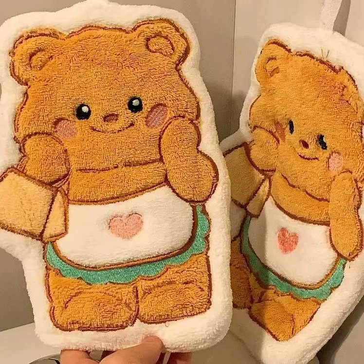 Не уроните полотенце для рук, висячие тряпки, медвежонок, детское масло в ванной комнате, впитывающий носовой платок, быстросохнущие полотенца ins