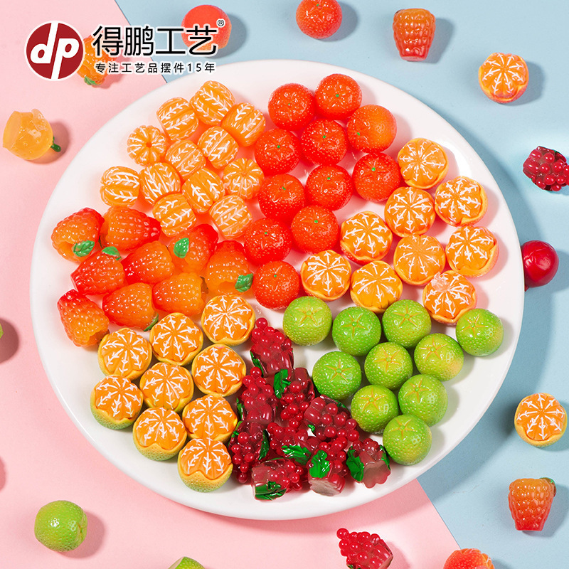 Miniature Landscape Simulation Food Toys, Small Fruit Oranges, Blind Bags, Hair Clips, DIY Accessories, Car and Desktop Decorations