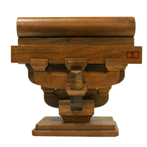Architectural model Song-style four-storey tweening brackets and brackets teaching aids solid wood ancient building mortise and tenon joints insert building blocks double 12