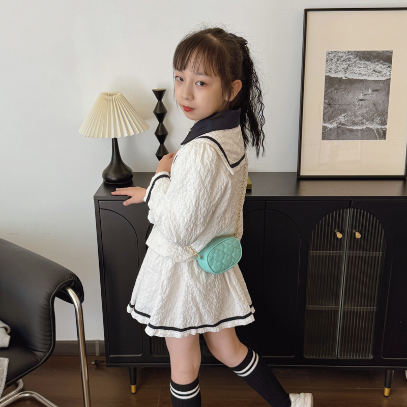 Dolce amor niña bolso de hombro bordado de moda, bolso de cadena para hombres y mujeres, bolso de cambio mini para niños